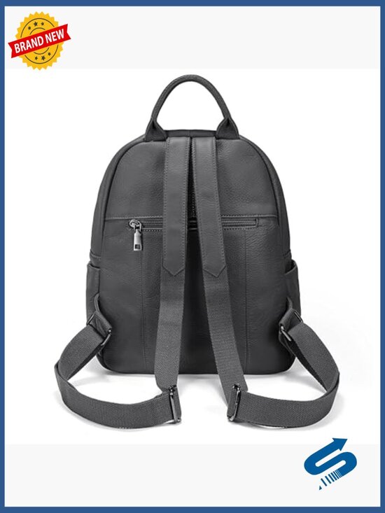 Real Leather Backpack Purse Convertible Shoulder Bag Daypack main image 7